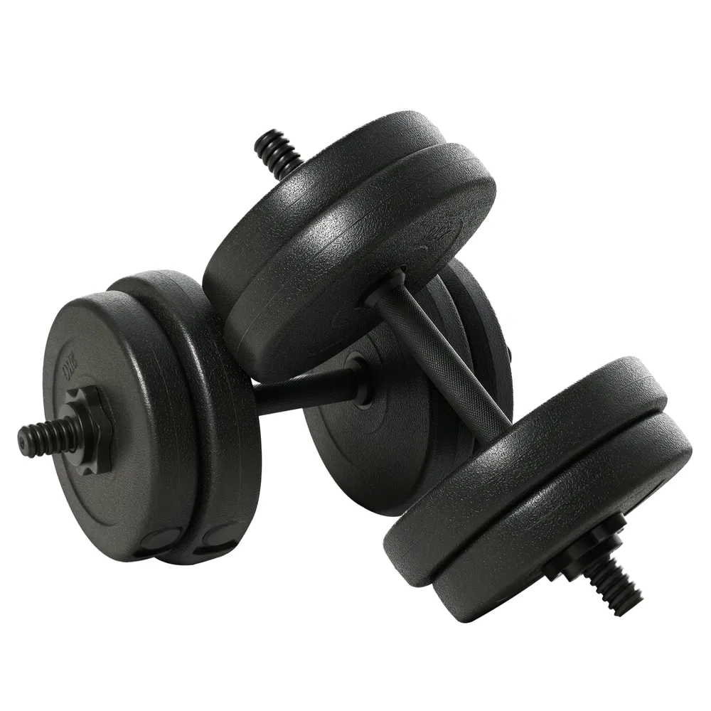 Adjustable 2 x 22lbs Weight Dumbbell Set for Weight Fitness Training Exercise Fitness Home Gym Equipment, Black (Pair) photo 7