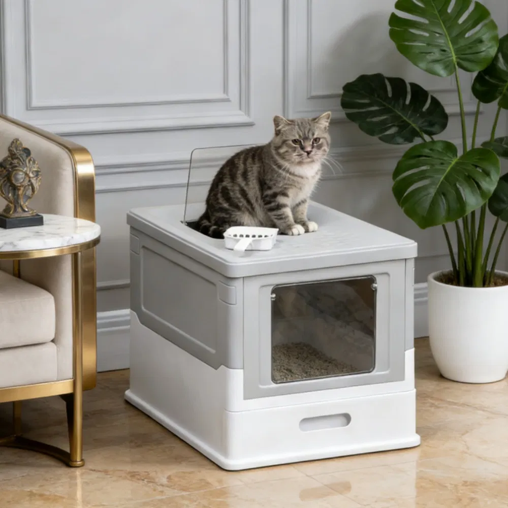 Stainless Steel Enclosed Litter Box for Cats photo 8
