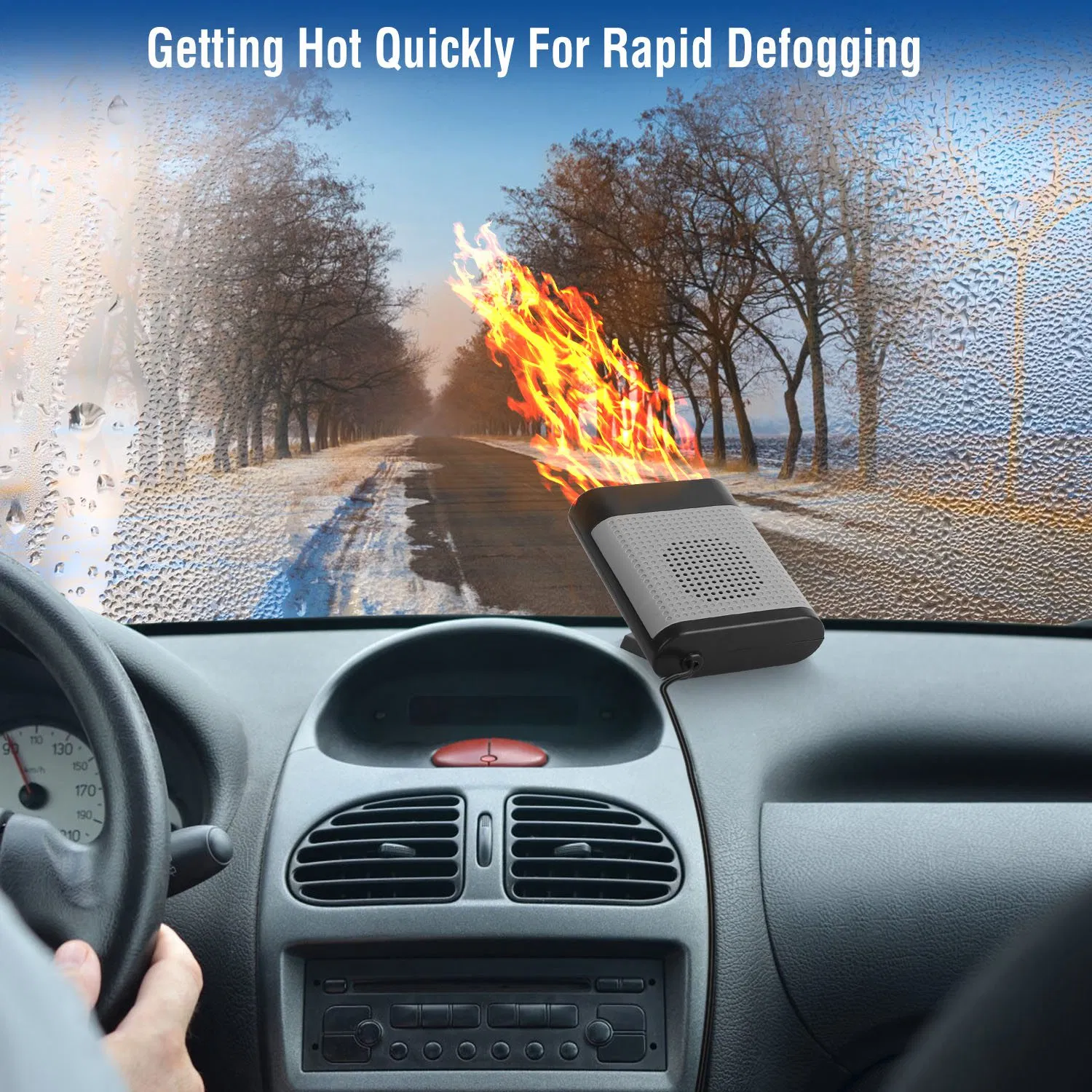 Car Truck Heater Fan - 200W Fast Heating, 360° Adjustable Angle, 24V, Defog Defrost for Travel Camping Transportation photo 3