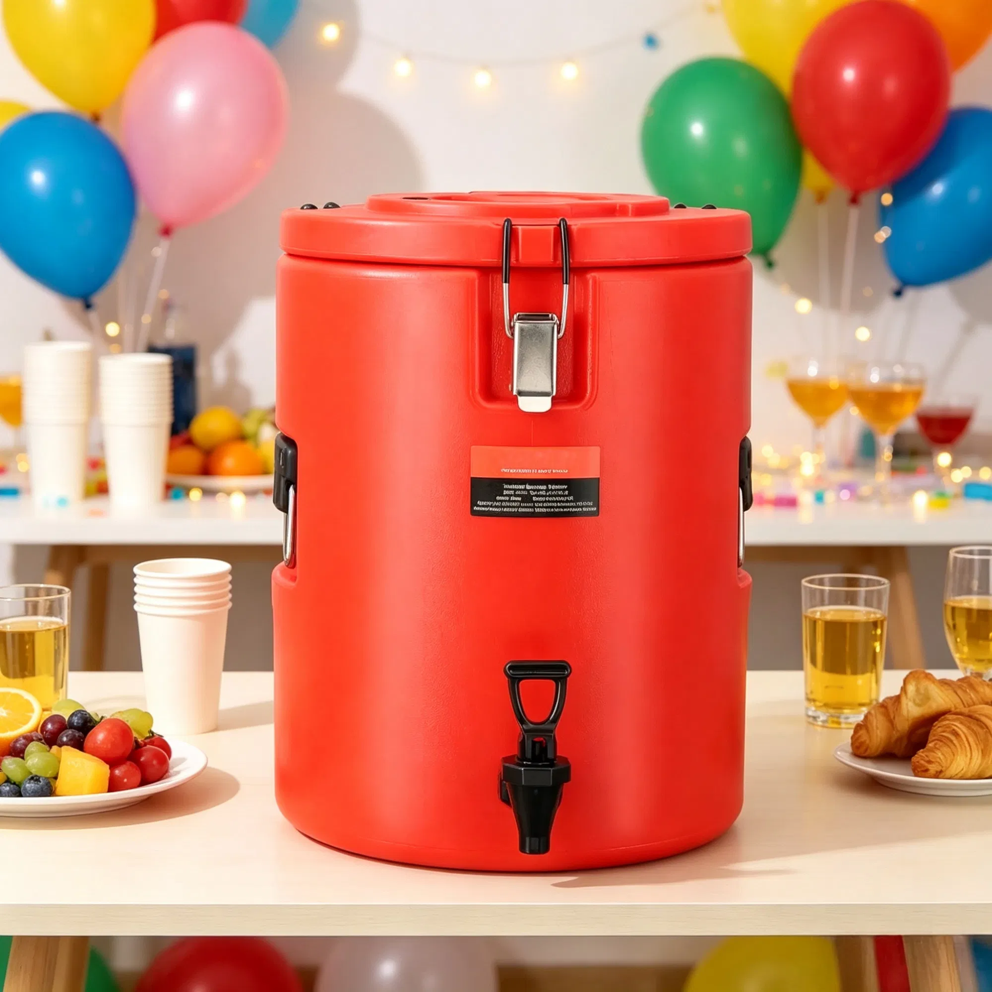 4.5 Gallon Stainless Steel Insulated Beverage Dispenser, Thermal Hot & Cold Drink Server with Spigot Handle, Food-grade, for Restaurant & Drink Shop photo 4