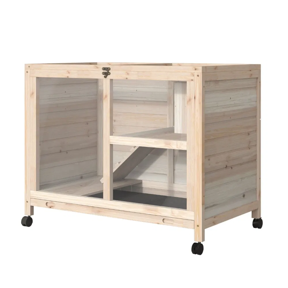 Pet cage /Wood Rabbit Hutch-Natural ( Amazon Shipping)(Prohibited by WalMart) photo 4