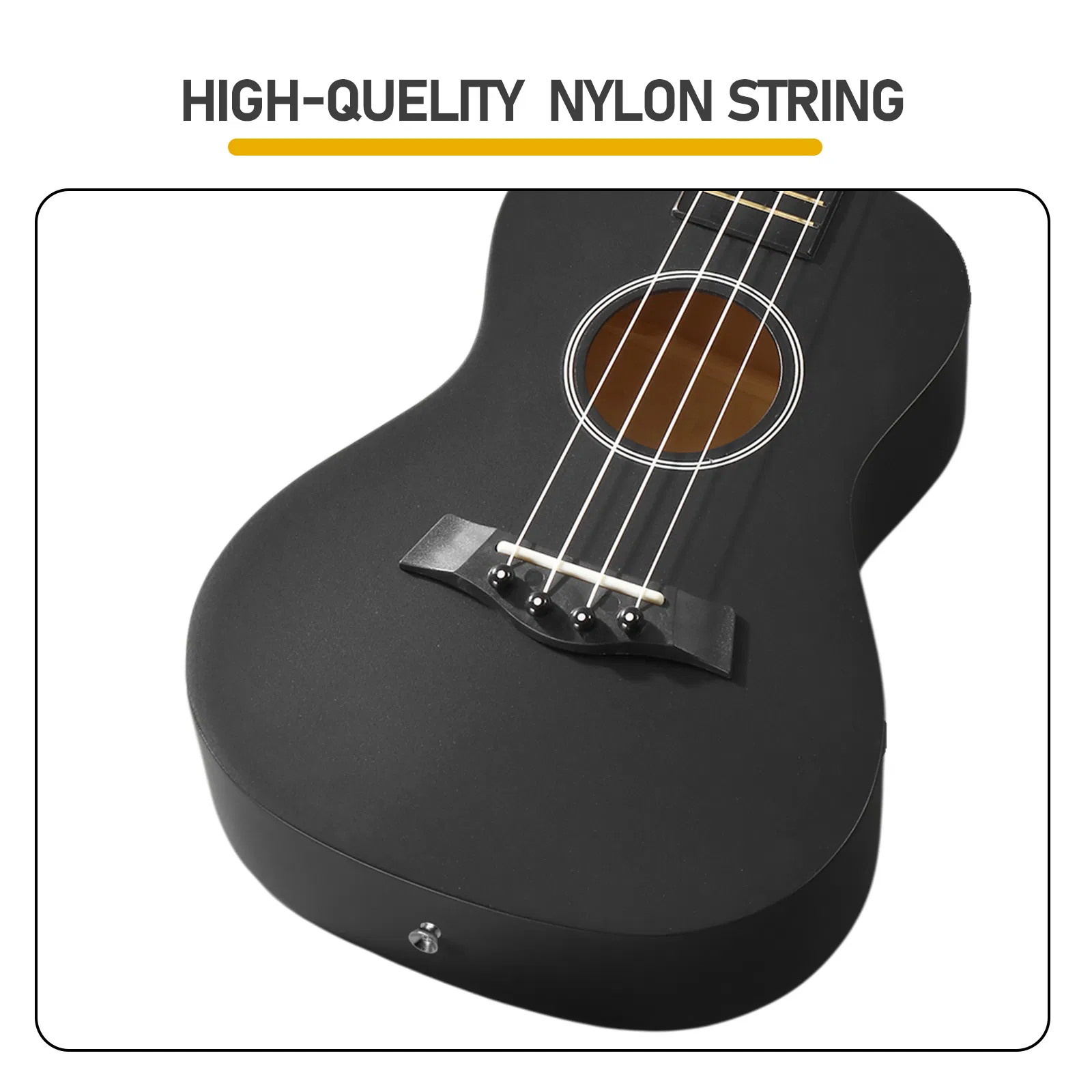 23in Linden wood body rosewood fingerboard ukulele, cotton bag, capo, strap, picks*2, tunerStringsDust cloth photo 3