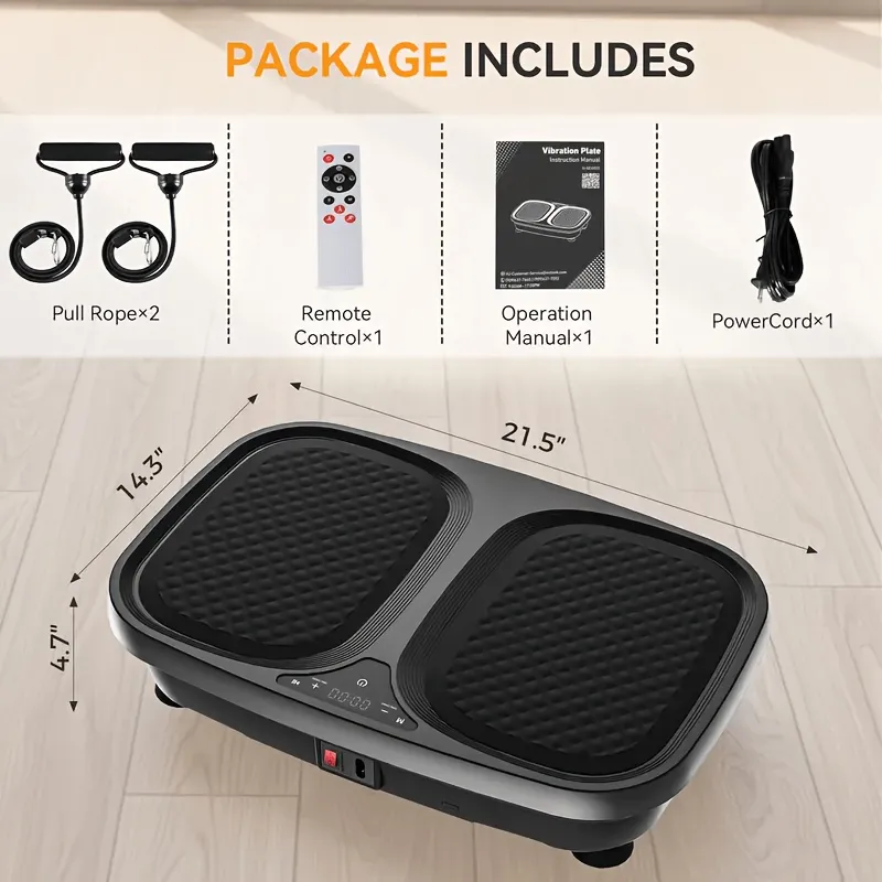 Vibration Plate Exercise Machine for Home Gym, Whole Body Workout Fitness Platform for Weight Loss, Balance Training photo 2