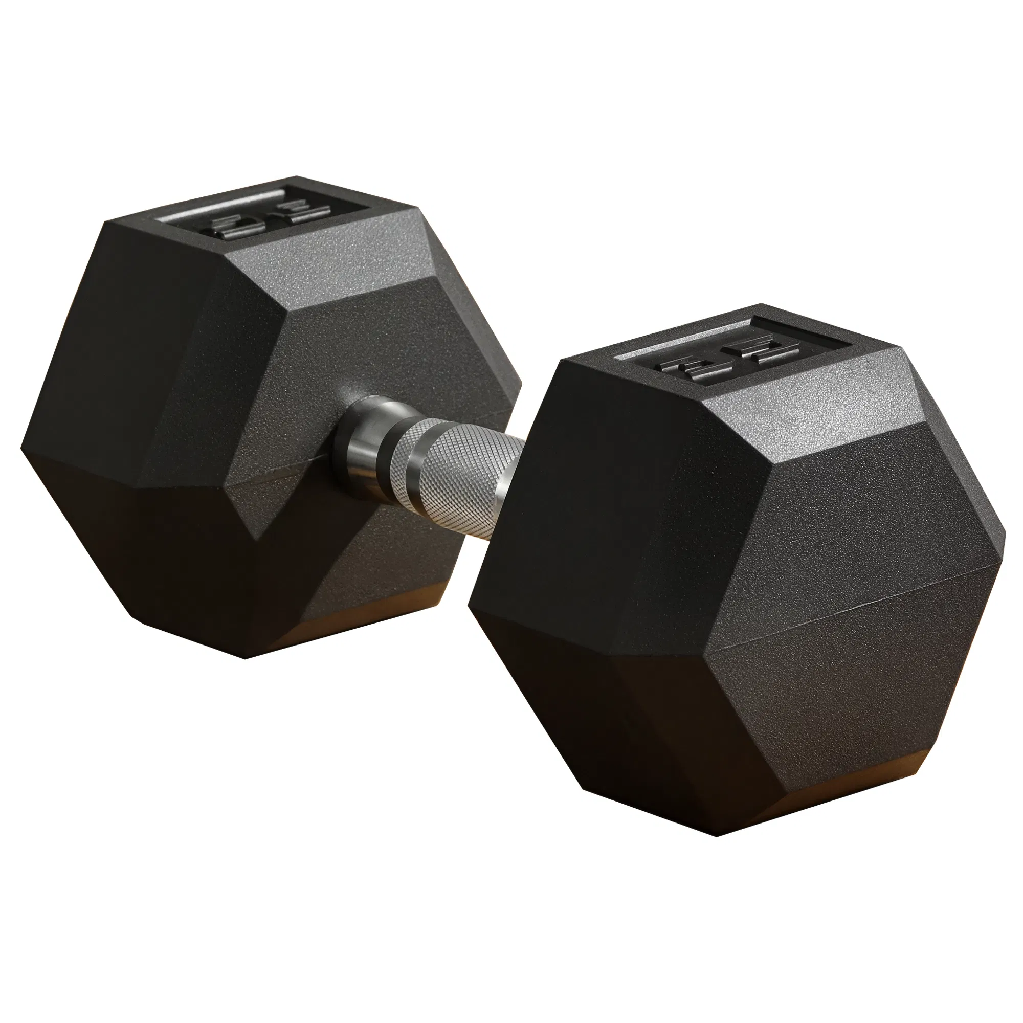 35lbs Rubber Hex Dumbbells Weight Dumbbell Hand Weight Barbell for Body Fitness Training for Home Office Gym, Black photo 1