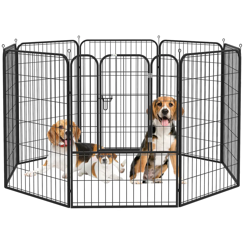 8 Panel Pet Playpen Play Yard Fence Home DIY Heavy-Duty Metal Foldable Indoor Outdoor 39"H photo 7