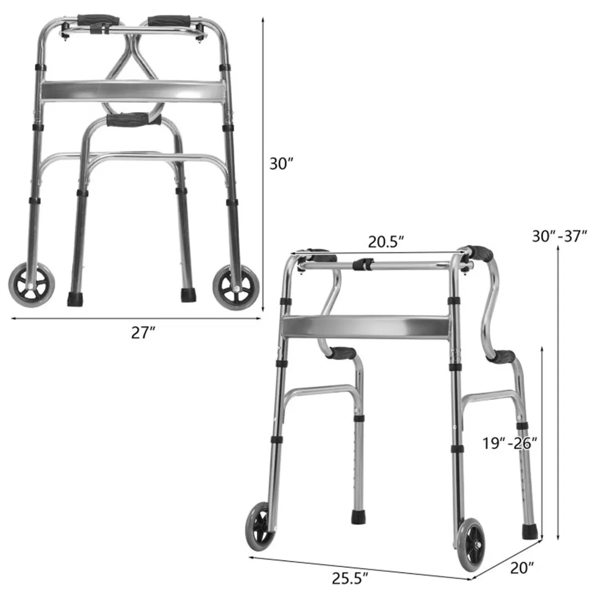 Grey walking aid foldable photo 5