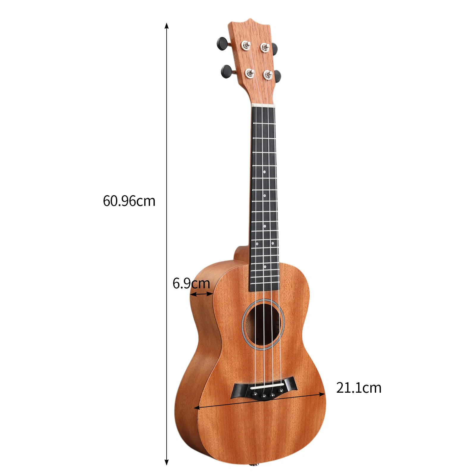 23in mahogany body rosewood fingerboard ukulele, cotton bag, capo, strap, picks*2, tunerStringsDust cloth photo 4