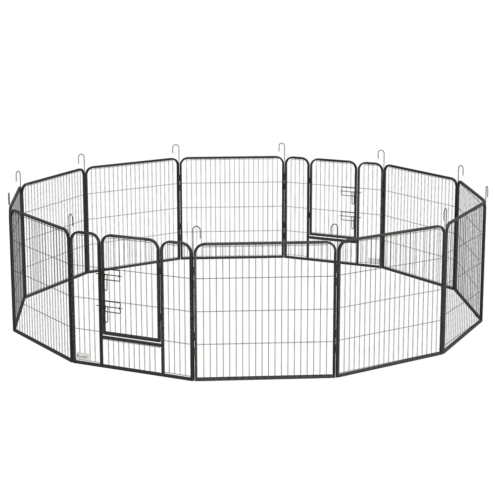 Dog Pen with Gate, 12 Panels Puppy Playpen, Dog Fence, 31.5"H photo 7