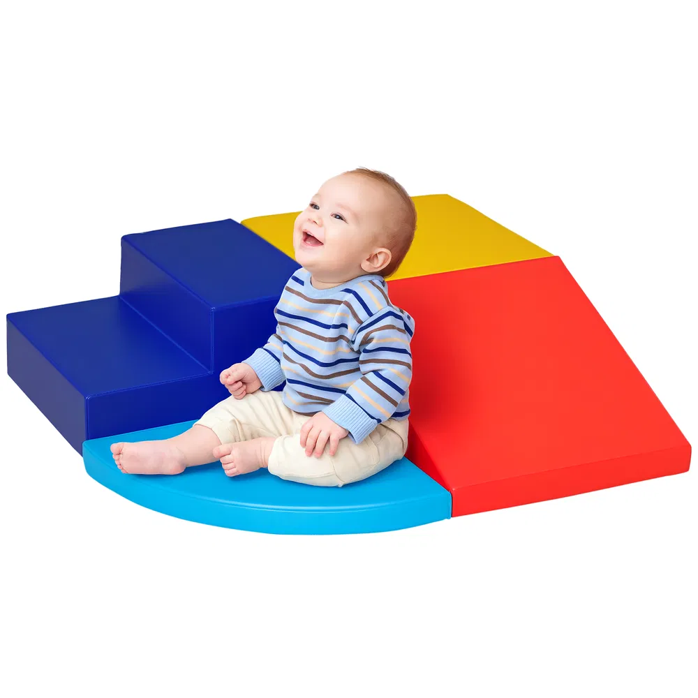 Crawl and Climb Foam Play Set Toddler Nugget 4 Pieces Lightweight Interactive Set for Climbing, Crawling, Sliding Play Zone for Baby Preschooler photo 7