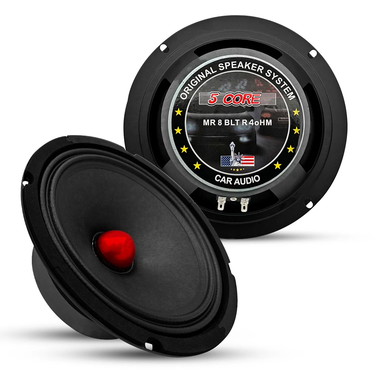 5Core 8 Inch Midrange Door Speaker 500W Subwoofer w Aluminum Bullet 4Ω/8Ω Sub Woofer photo 1