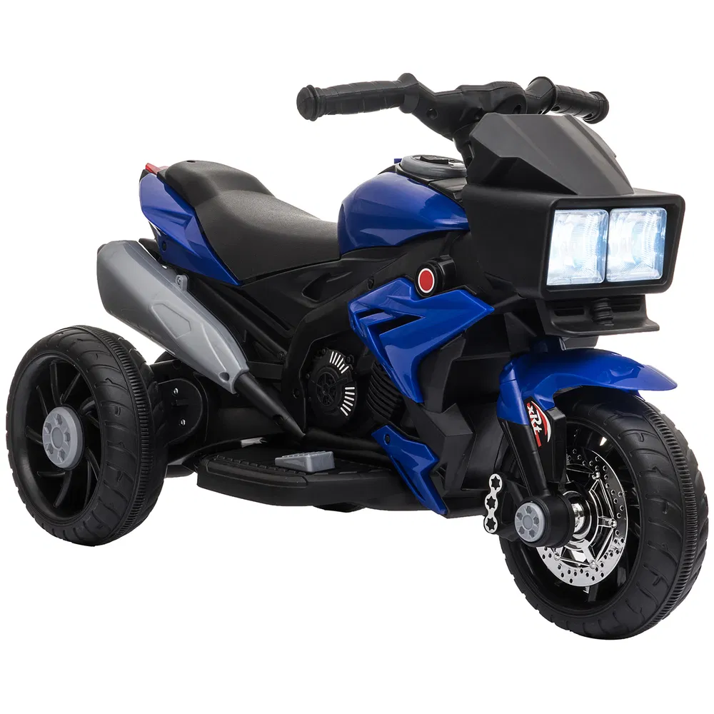 Kids Electric Pedal Motorcycle Ride-On Toy 6V Battery Powered w/ Music Horn Headlights Motorbike for Girls Boy Blue photo 7