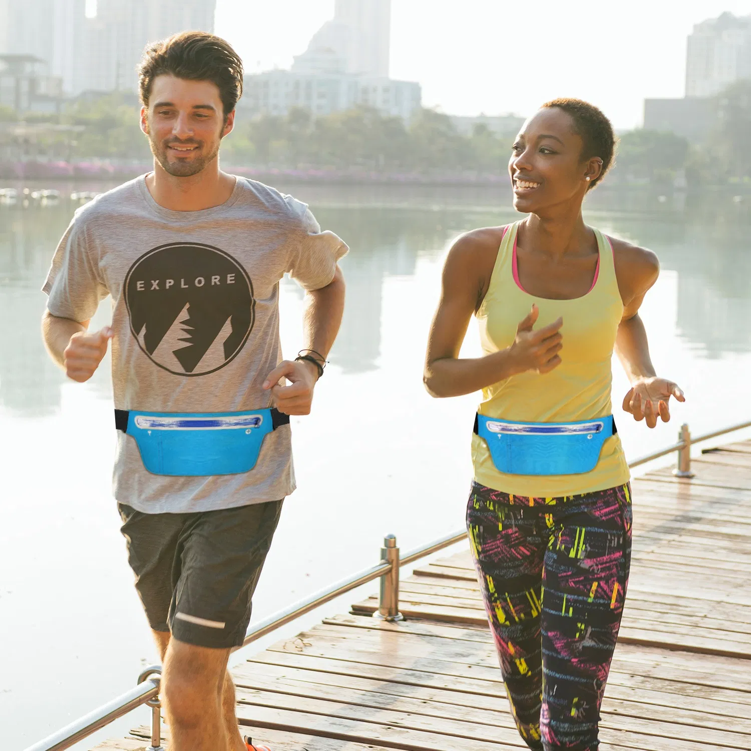 Unisex Sport Waist Pack Running Belt Bag Pouch Adjustable Bounce Free Sweat-Proof Lightweight Slim photo 4