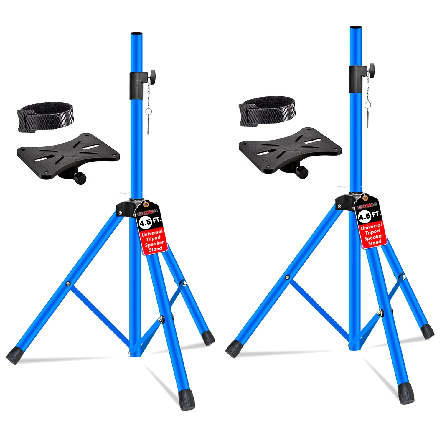 5 Core Speaker Stand Pair Adjustable 31 to 54" PA DJ Tripod Stands Heavy Duty w 35mm Add 132 Lbs photo 1