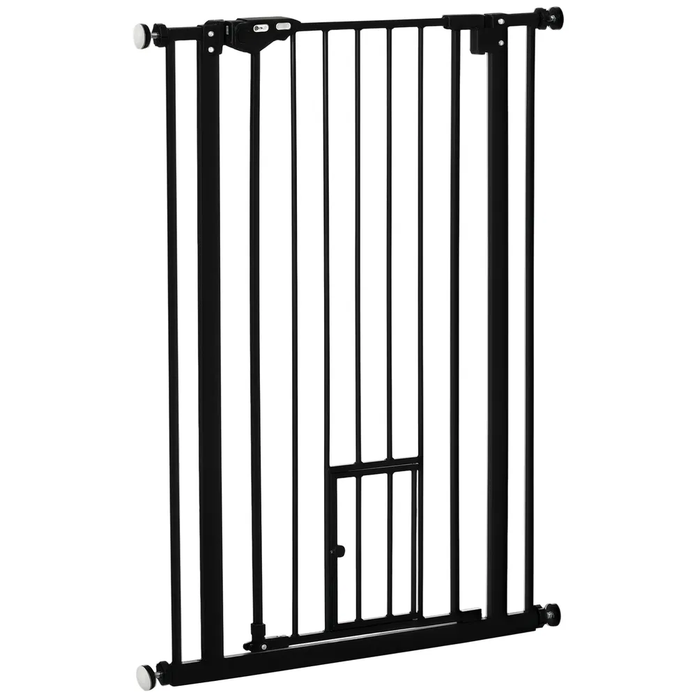 41" Easy Open Indoor Dog Gates for Doorways, House, Stair - Black photo 7