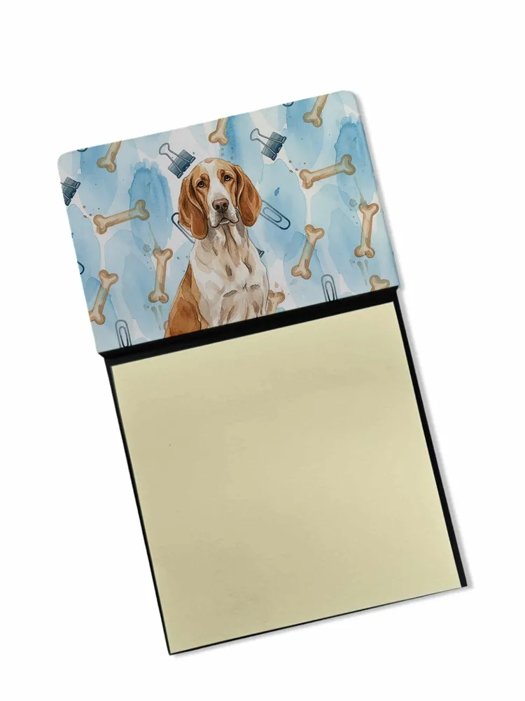 Bracco Italiano Coworker Watercolor Sticky Note Holder Refillable Dispenser Desk Accessory 3x3 Pad Gift photo 8