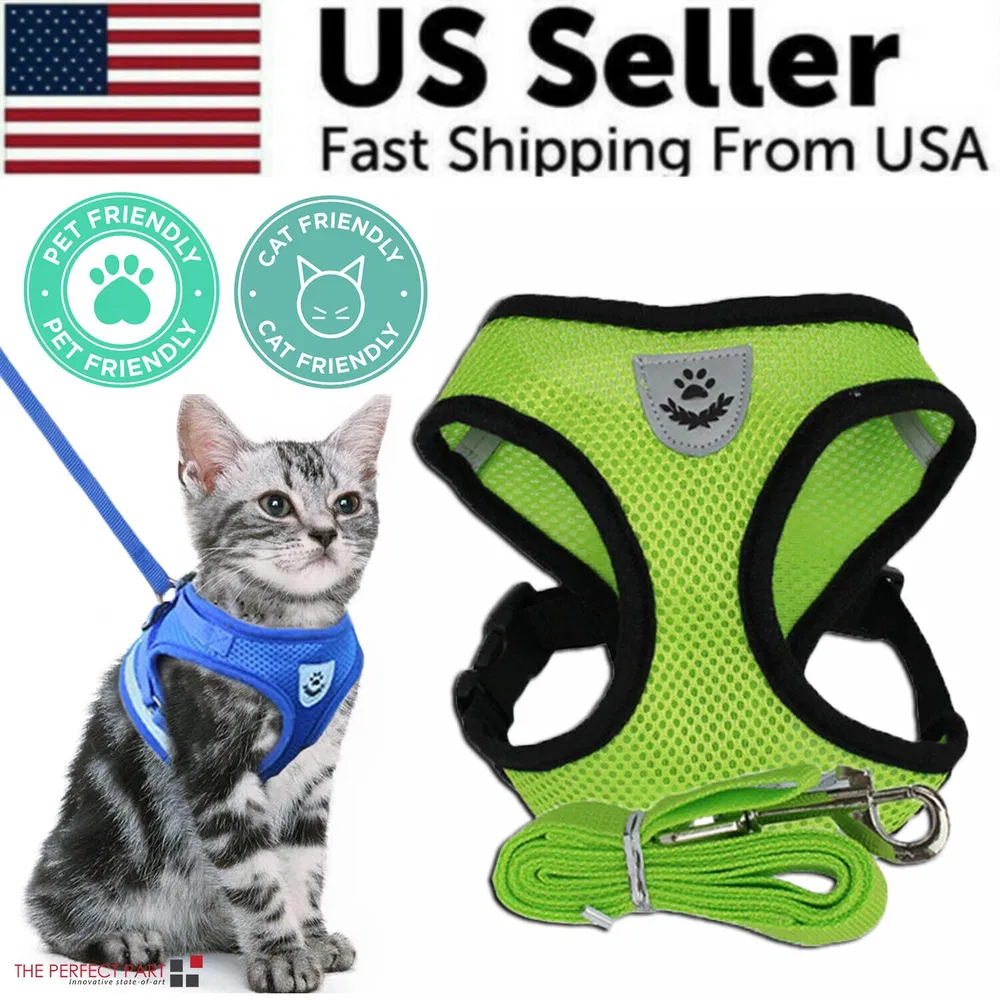 Cat Dog Pet Harness Adjustable Control Vest Dogs Reflective S M L XL Leash photo 6