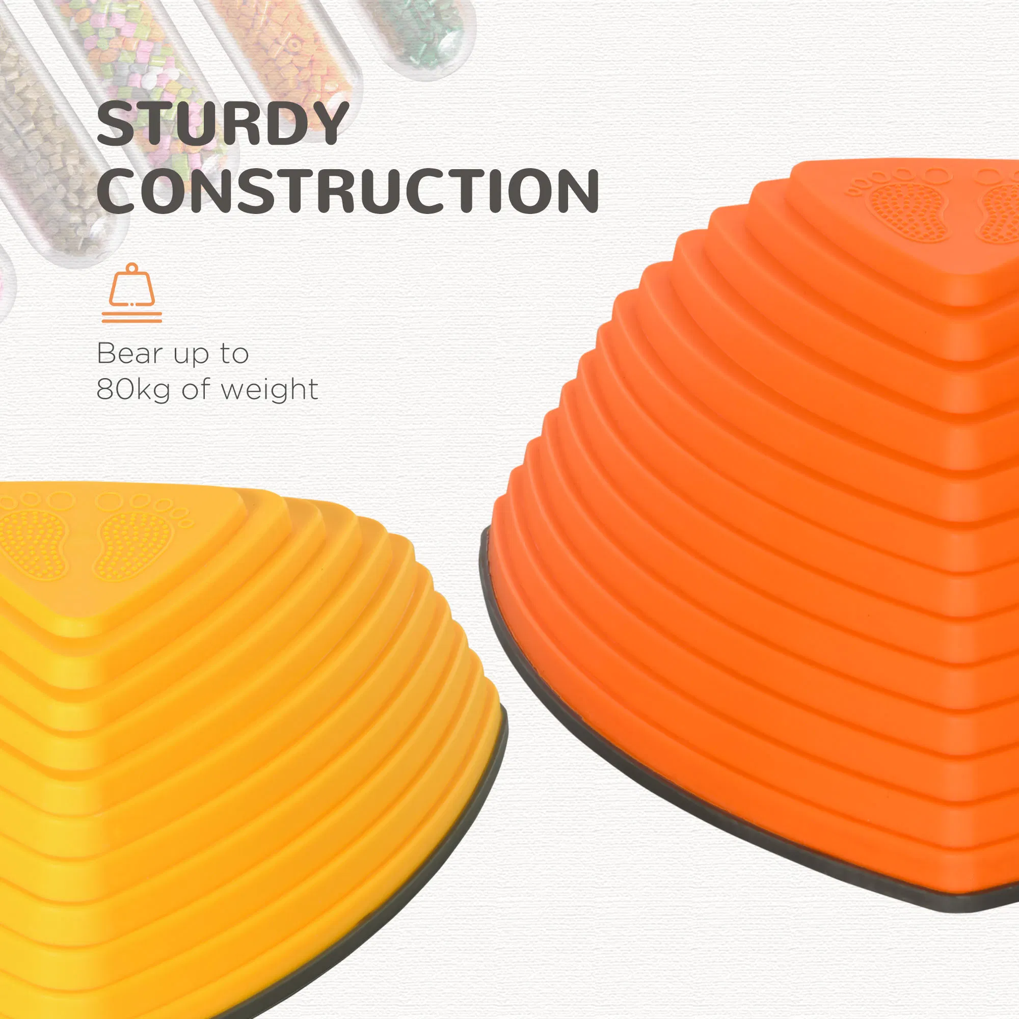 11 PCs Stepping Stones Kids with Non-slip Rubber, Stackable Balance River Stones for Obstacle Course Sensory Play, Outdoor Indoor for 3-8 Years Old photo 5