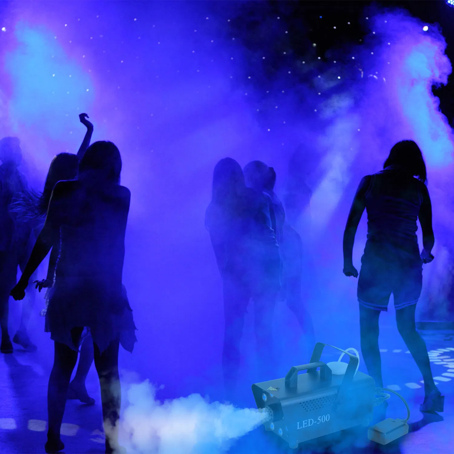 500W Fog Machine 2000CFM Colorful Smoke Machine with 8Pcs LEDs 5 Lighting Effects 3-Level Brightness photo 6