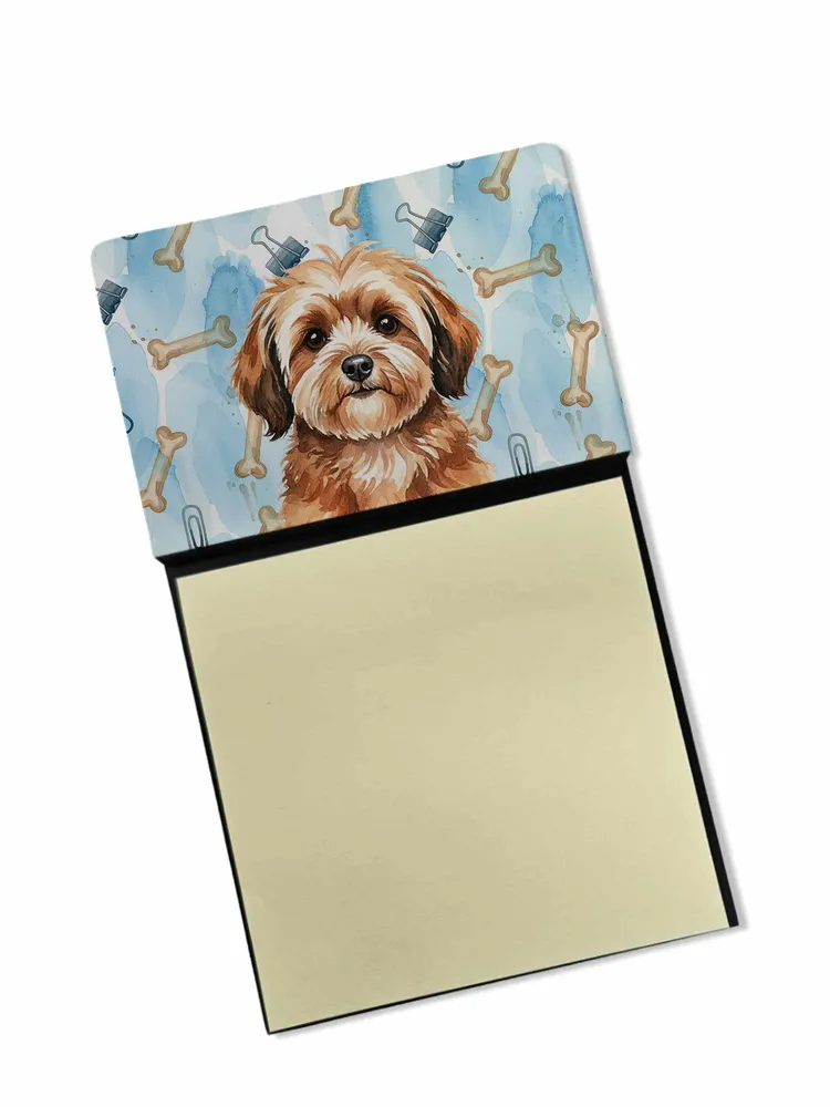 Sable Havanese Coworker Watercolor Sticky Note Holder Refillable Dispenser Desk Accessory 3x3 Pad Gift photo 8