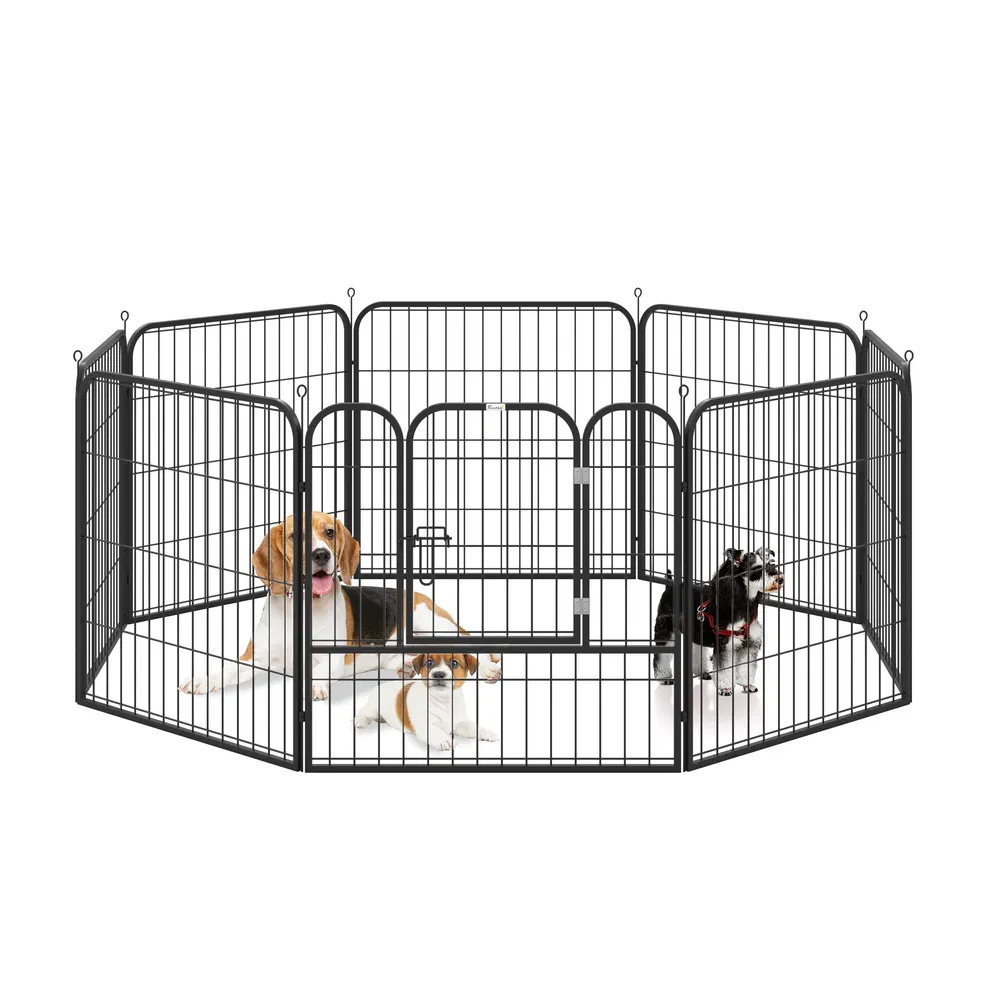 8 Panel Pet Playpen Play Yard Fence Home DIY Heavy-Duty Metal Foldable Indoor Outdoor 31.5"H photo 7