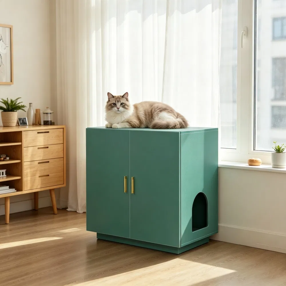 Wooden Cat Box Cabinet photo 3