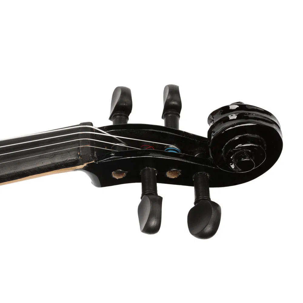 New 3/4 Acoustic Violin Case Bow Rosin Black photo 8