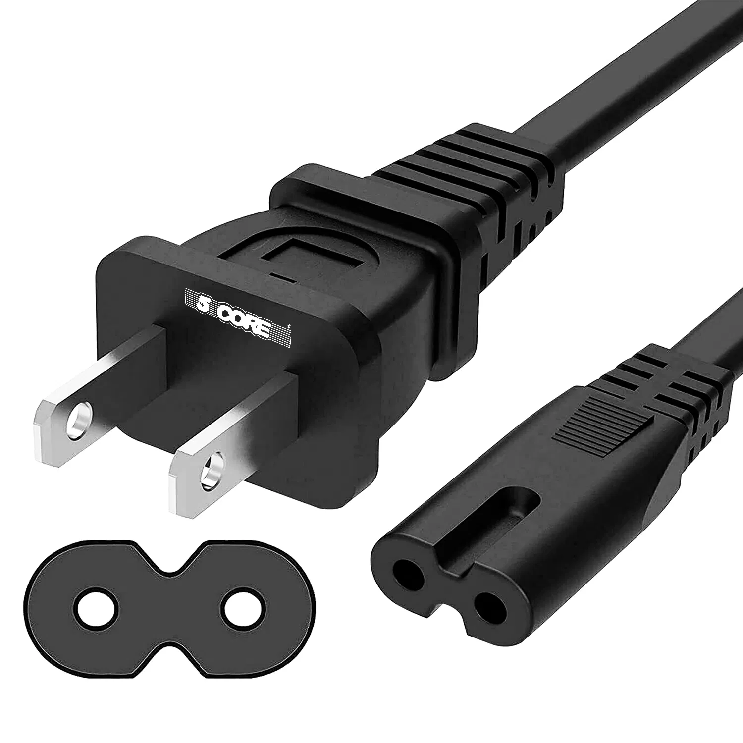 5 Core AC Power Cord 6 Ft ? 2 Prong US Male to Female Extension Adapter ? 16AWG/2C 125V 13A 1/2/5 Pc - PP 1001 photo 1