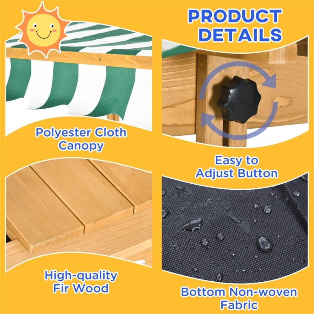 Kids Sandbox with Cover ( Amazon Shipping)(Prohibited by WalMart) photo 3