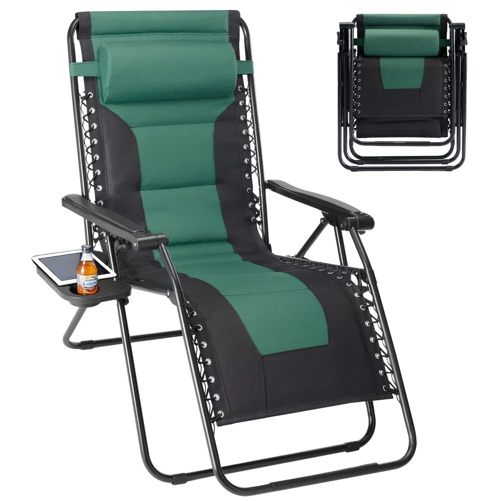Sleeve-encased zero-gravity chair, heavy-duty outdoor recliner, foldable anti-gravity outdoor leisure chair photo 4