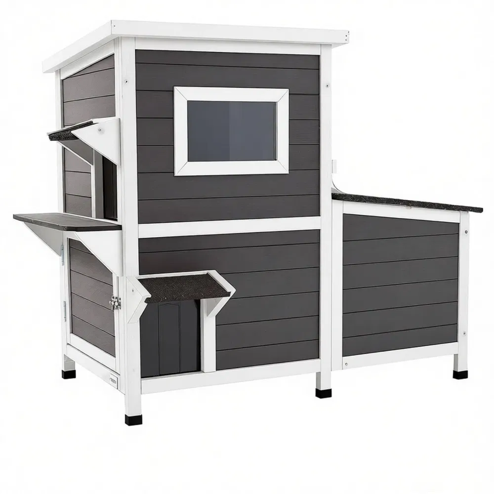 Minimalist Design Cat House with Easy to Clean and Removable Floor for Outdoor photo 6