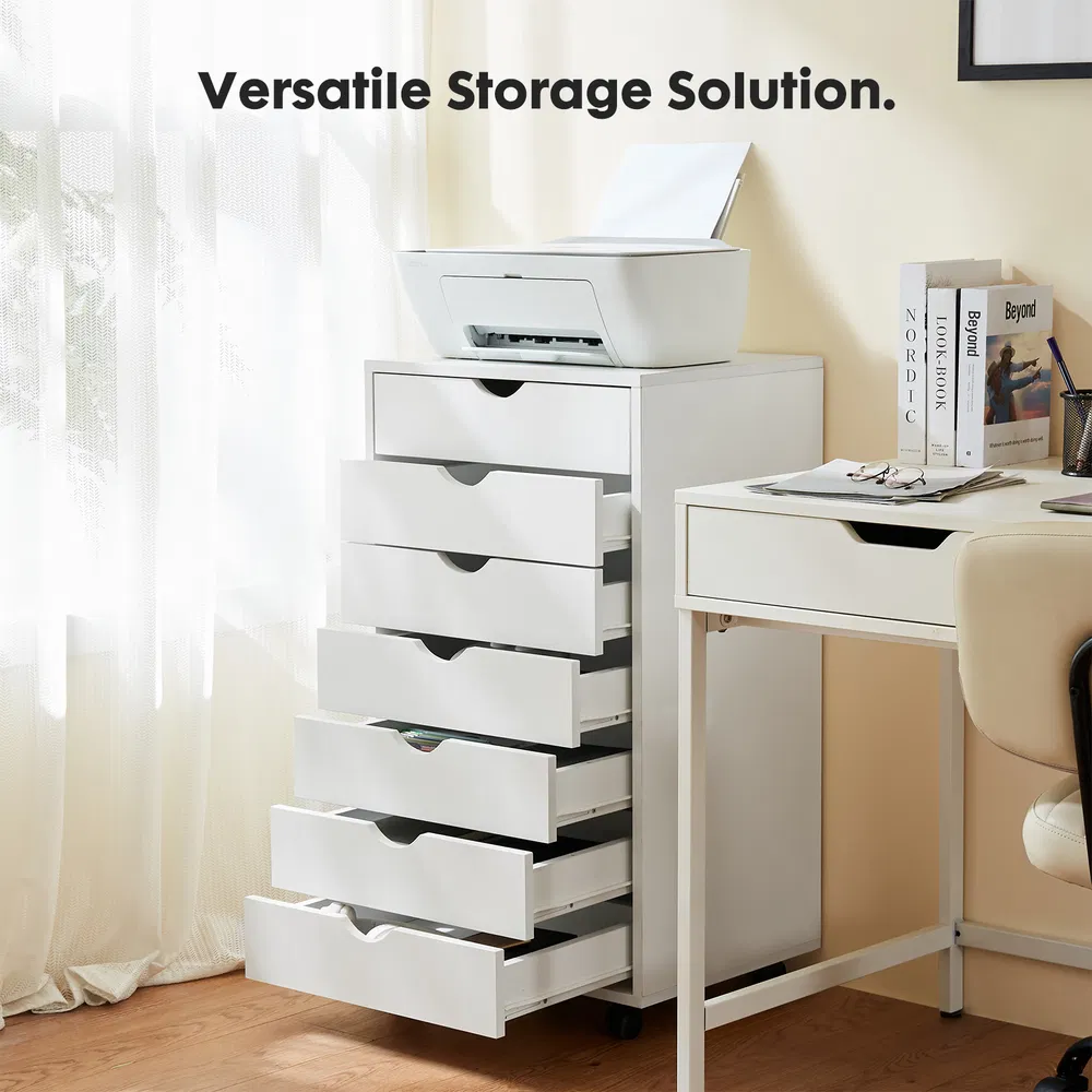 Storage Cabinet Dressers with Wheels Mobile Organizer Drawers for Office, Bedroom, Home photo 6