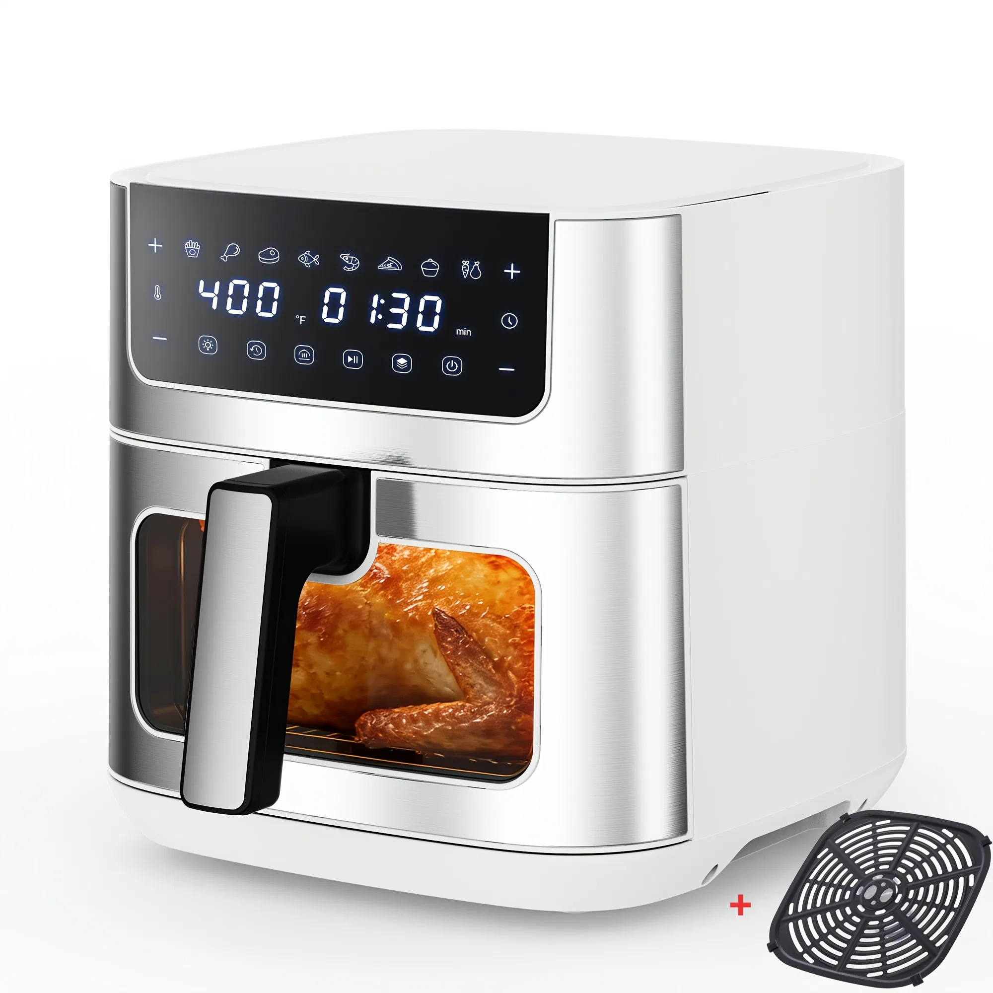 6.34QT Multi-Function Air Fryer with Ceramic Coating Suitable for Roast, Bake, Broil, Dehydrate, Reheat & Keep Warm, Digital Temperature (90°F-450°F), Easy-Clean Cooker for, -Type Plug ( Plug) photo 1