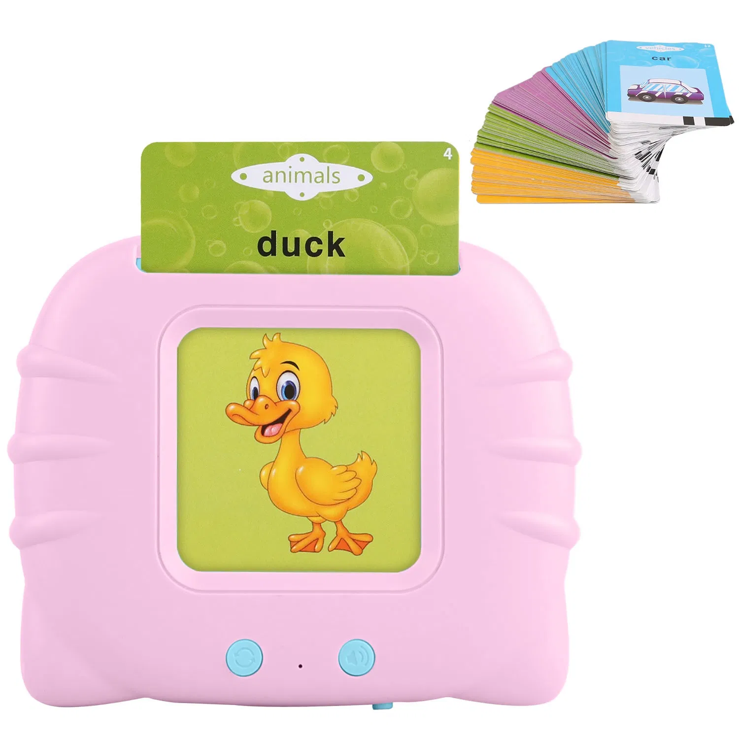 224 Words Kid Flash Talking Cards 112 Card Electronic Cognitive Audio Toddler Reading Machine Animal Shape Color Repeated Learning Cards English For Child 1-5 Years Old photo 5