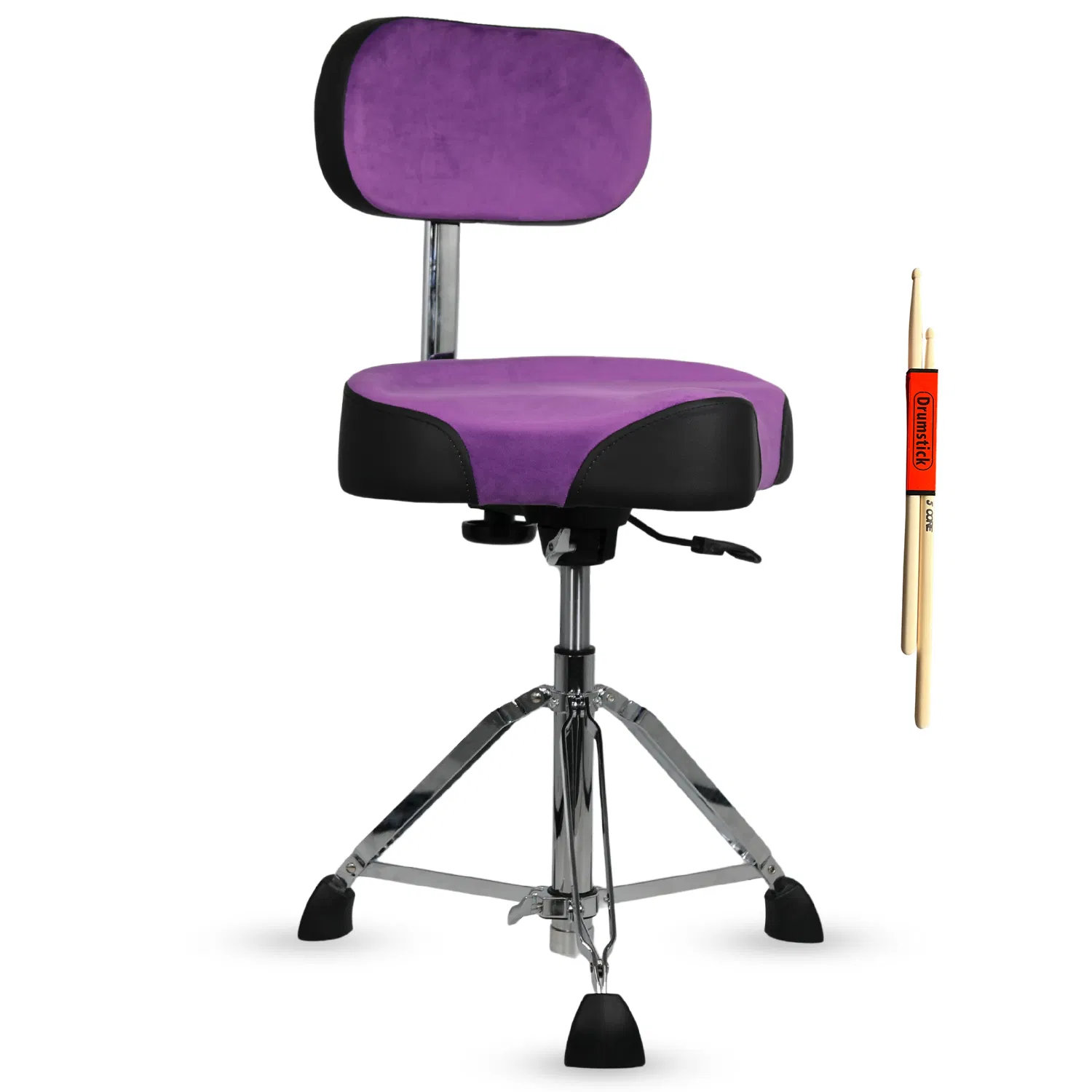 5 Core Drum Throne w Backrest 4" Padded Stool Airlift 25" Adjustable Drummer Stool 441Lb Capacity photo 1