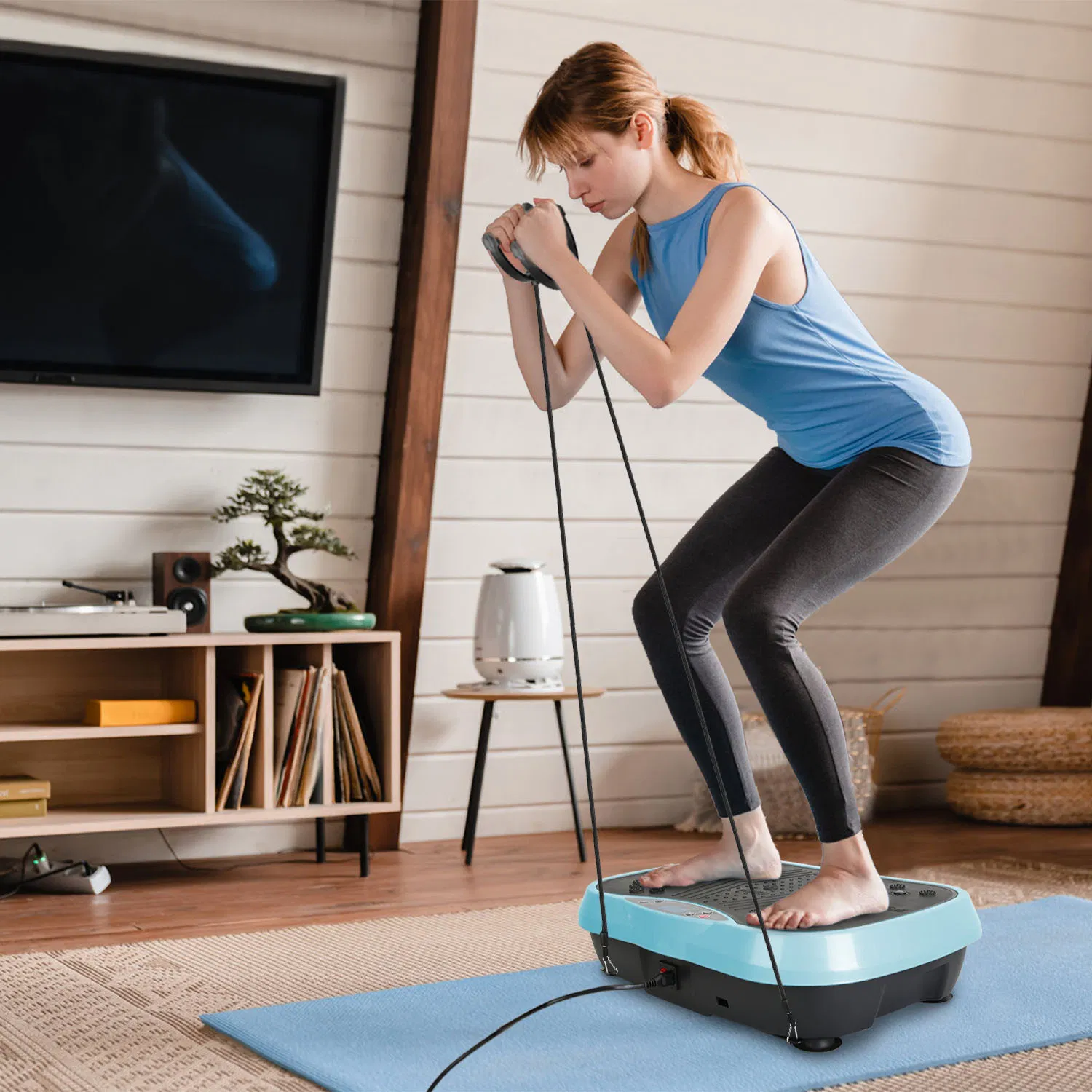 Home Use Vibration Exercise Platform for Lymphatic Drainage & Muscle Pain Relief, High Efficient Fat Burning Vibration Machine for Beginner & Advanced photo 5