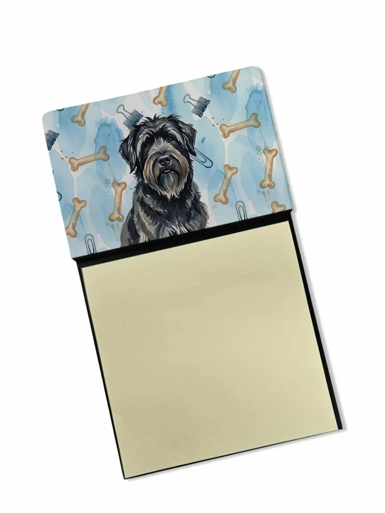 Bouvier des Flandres Coworker Watercolor Sticky Note Holder Refillable Dispenser Desk Accessory 3x3 Pad Gift photo 8