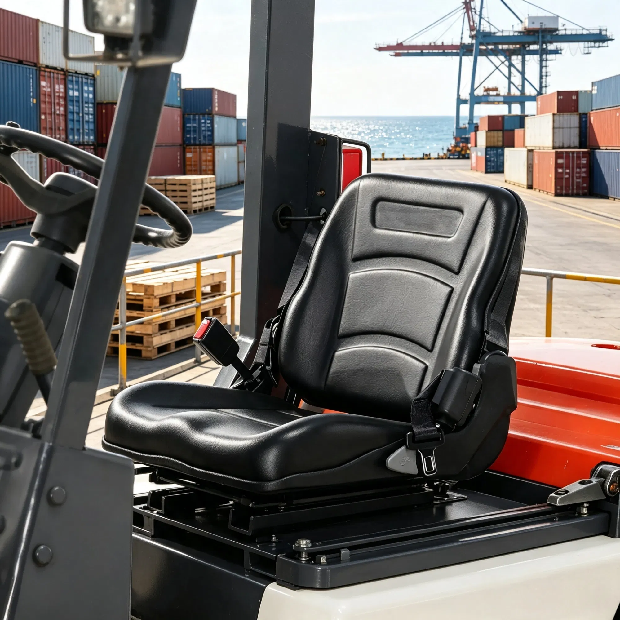 Universal Forklift & Tractor Seat, Adjustable Back with Micro Switch, 6.3-13.4" Slot for Loader & Excavator photo 3