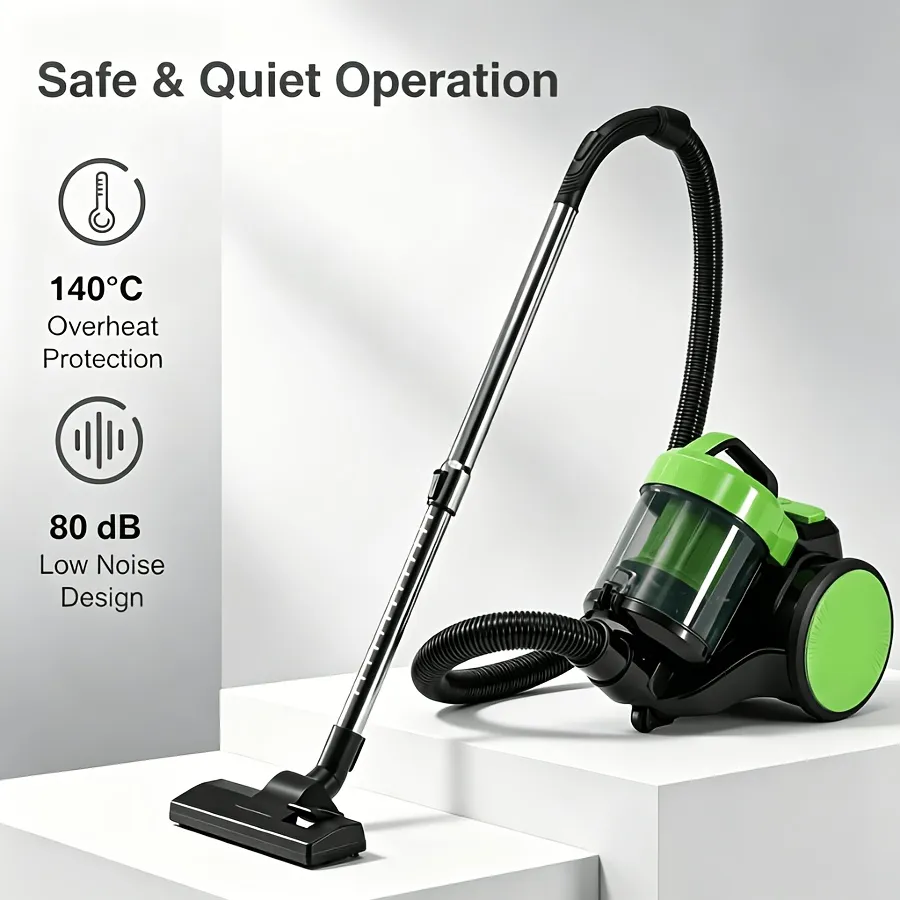 Canister Vacuum Cleaner for Home, Lightweight Portable Vacuum Cleaners with Automatic Retractable Cord, Bagless Vacuum with Washable HEPA Filter for Hardwood Floor & Carpet photo 8