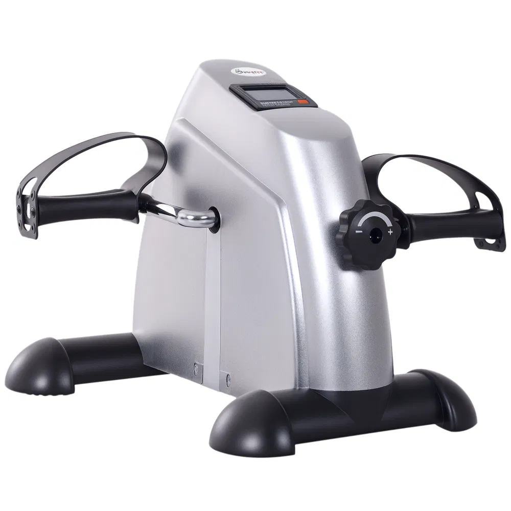 Portable Mini Pedal Exercise Bike Indoor Cycle Fitness Arm Leg w/ LCD Display, Silver photo 7