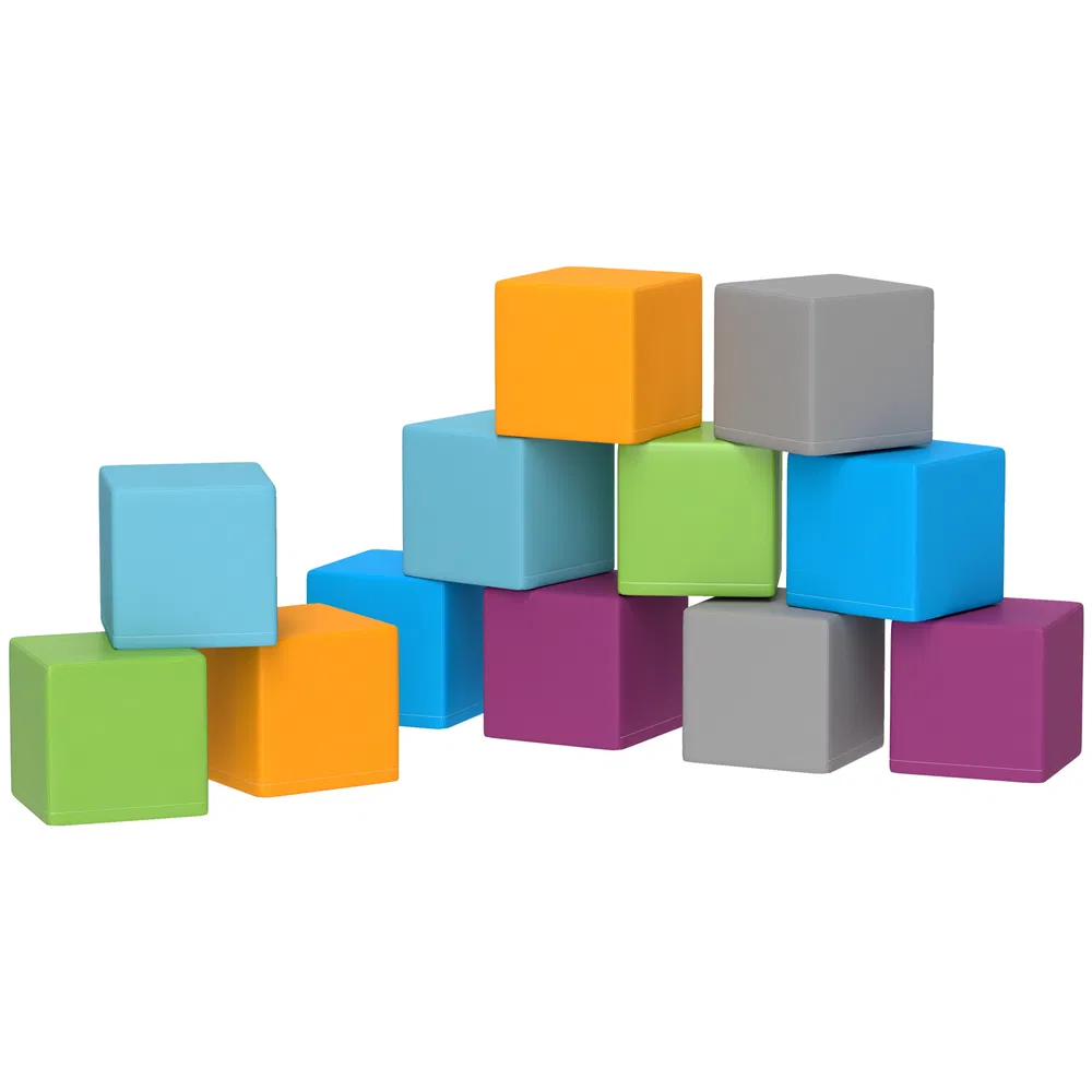 12 Piece Soft Play Blocks Soft Foam Toy Building And Stacking Blocks - Multicolours photo 7