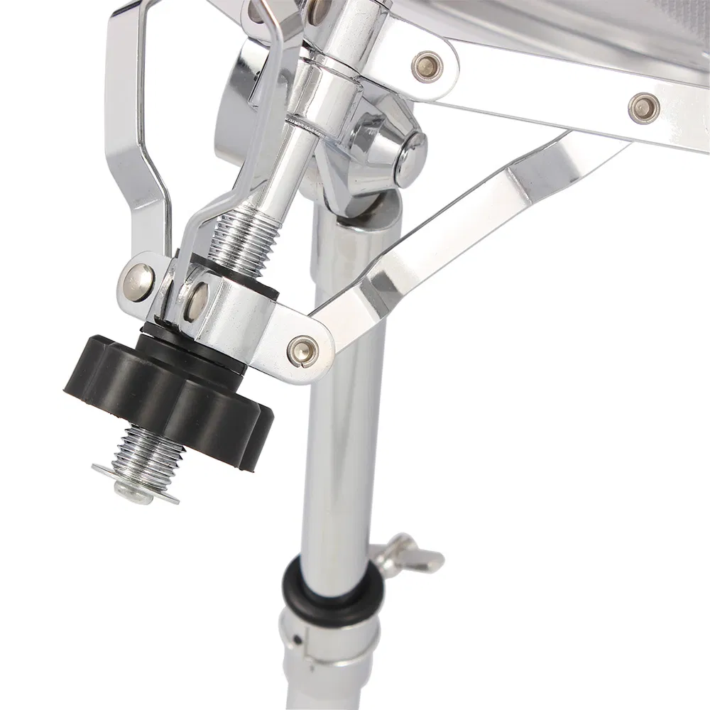 Chrome Plated Dumb Snare Drum Stand Tripod Silver photo 3