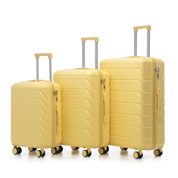 3 in 1 ABS&PC Trolley Box 20in 24in 28in Trolley Box Iron Tie Rod ABSPC Alloy Wine Yellow photo 1