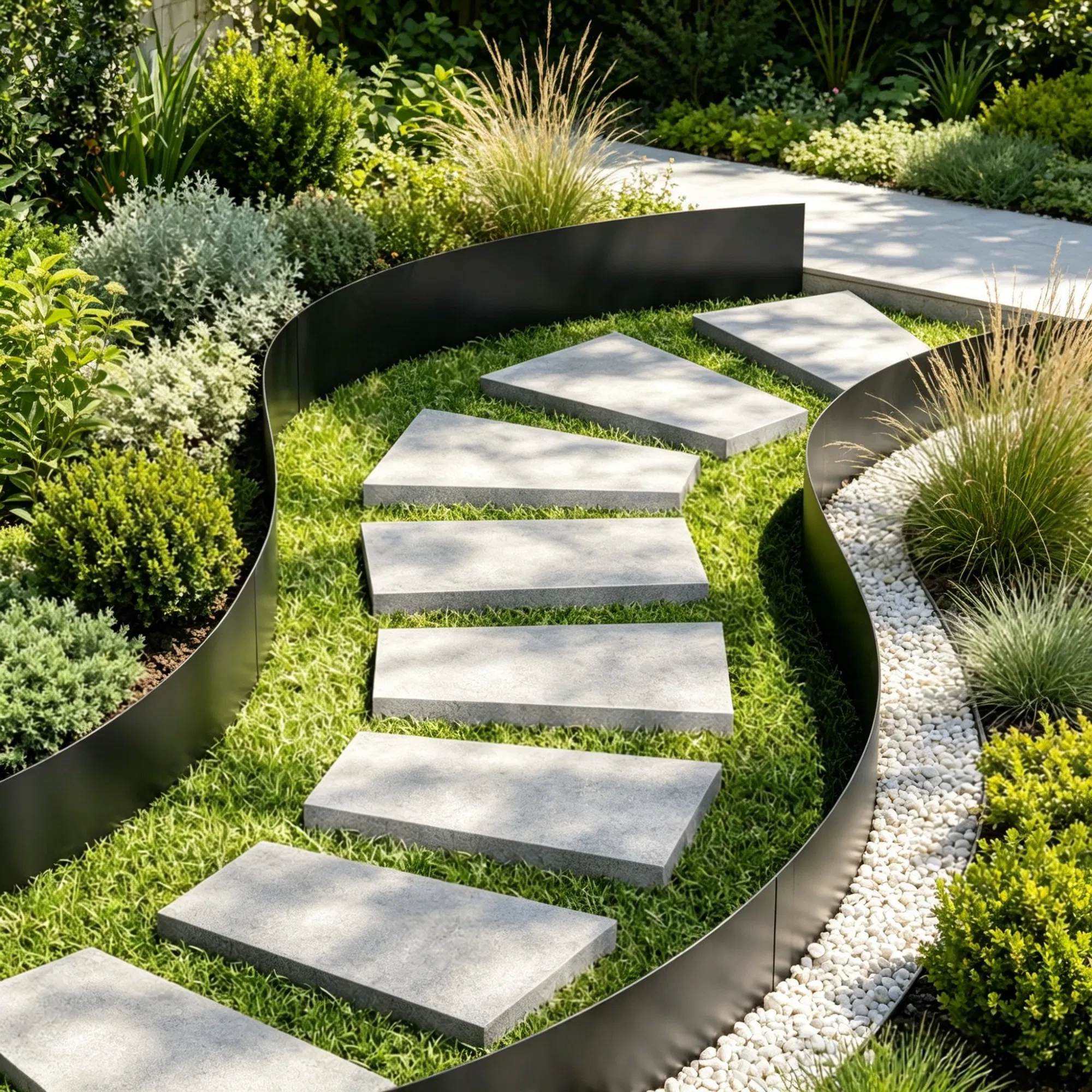 6-Pack Steel Landscape Edging 40 x 6 Inch, Rust-Resistant Bendable Metal Garden Border, Heavy Duty Lawn Edging, Easy-to-Install for Flower Bed, Yard & Pathway, Black photo 4