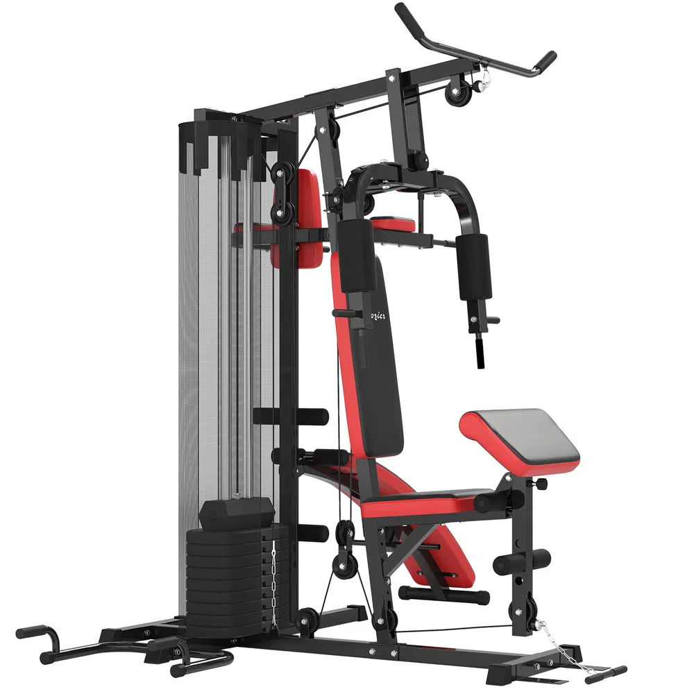 Multi Home Gym Equipment, Workout Station with Sit up Bench, Push up Stand, Dip Station, 99lbs Weights photo 7
