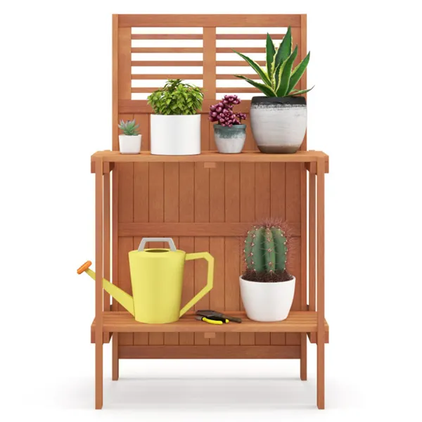 Foldable outdoor garden potted plant platform photo 3