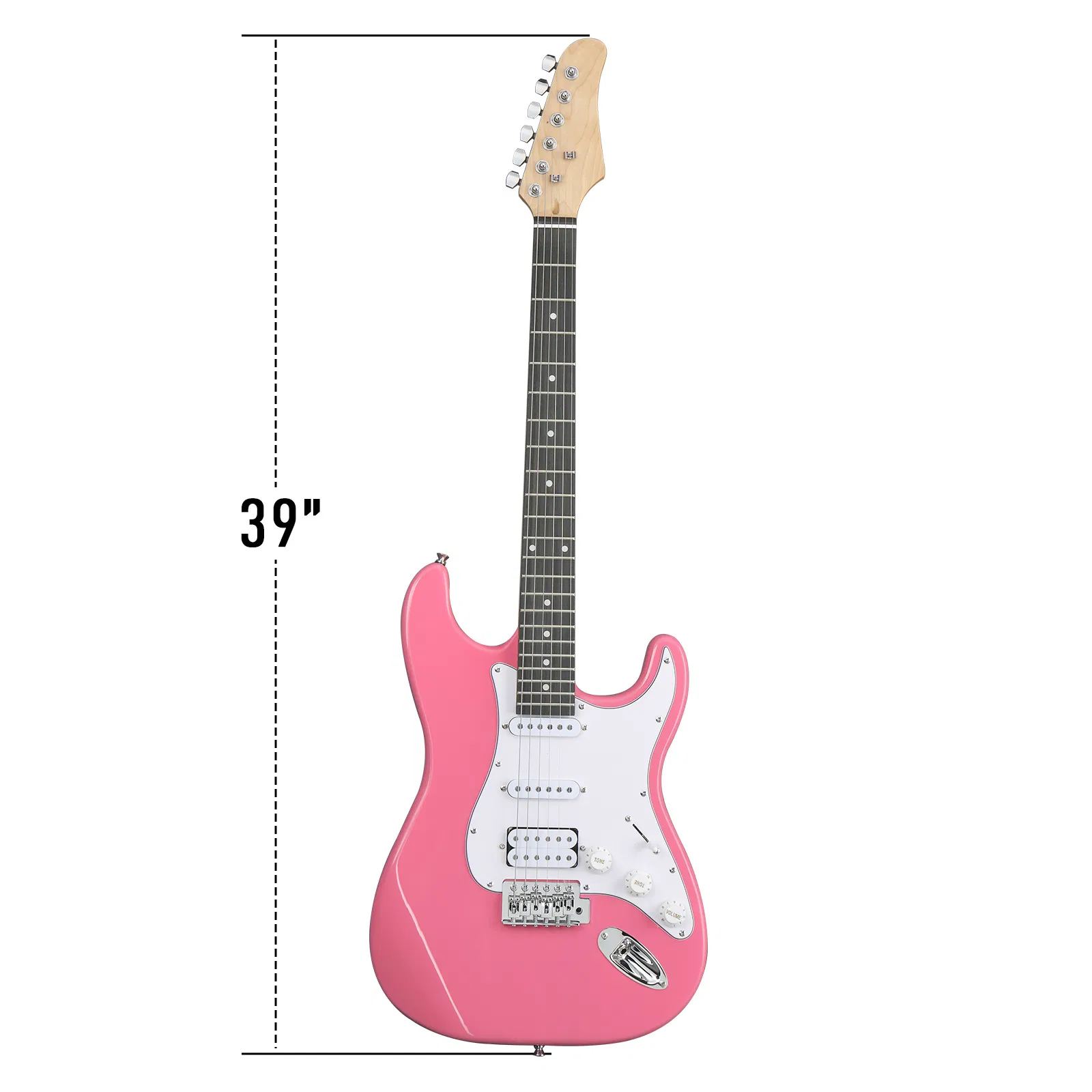 KST Stylish H-S-S Pickup Electric Guitar Kit with 5W AMP Bag Guitar Strap Strings rose red photo 4