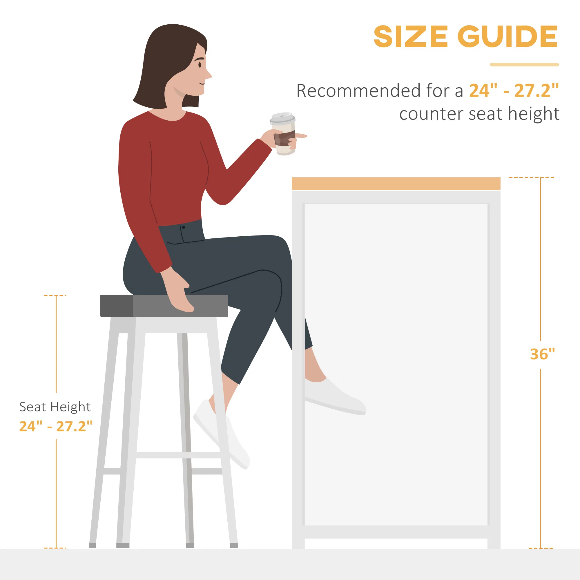 Counter Height Table with Drop Leaf, Extendable Bar Table with Adjustable Storage Shelf, Light Grey photo 3