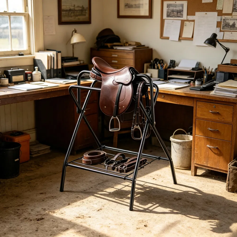 Folding Saddle Rack with Foldable for Garage photo 1