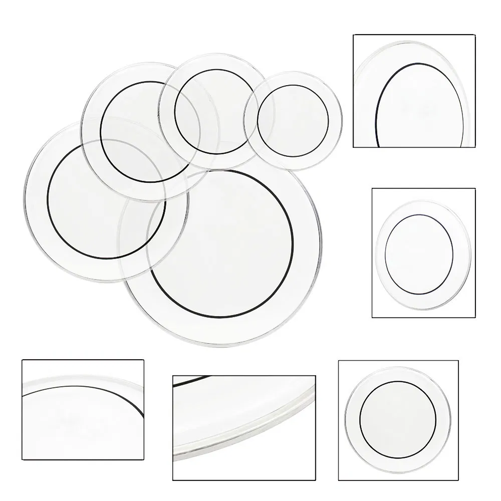 Drum Heads (22", 16", 14", 13", 12") Transparent photo 5