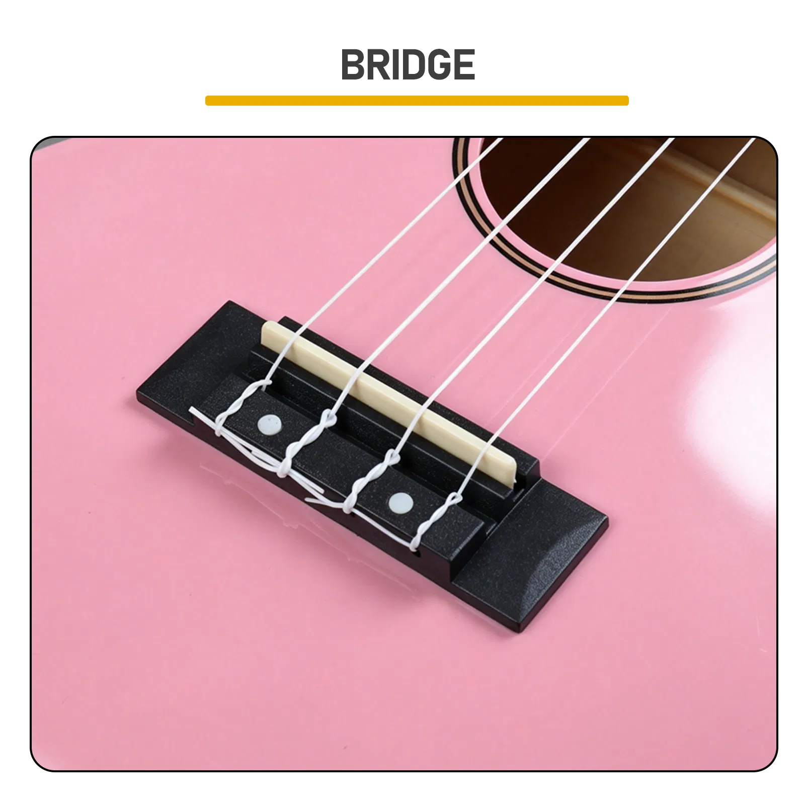 23in Linden wood body rosewood fingerboard ukulele, cotton bag, capo, strap, picks*2, tunerStringsDust cloth photo 8